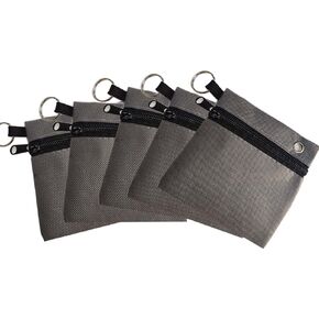 Youkang Golf Tee Pouch, 4.4 X 4.4 Inch Professional Zipper Golf Tee/Ball Pouch Bag with Key Ring