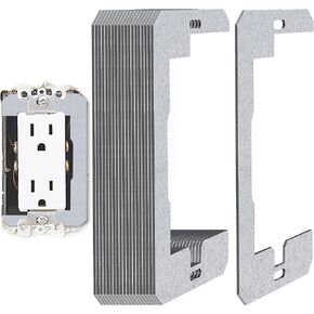 DECOHS 20 Pcs Wall Plate Spacer- Metal Flush Fit Device Leveling Plates- Receptacle Spacers Shims Leveler for Fixing Walls Electrical Outlet Electrical Boxes