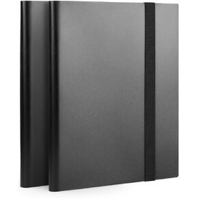 Lzerking Card Binder, 2 Pack 9 Pockets with 40 Sheets 720 Side Loading Trading Card Binder Card Collection Binder Baseball Football Basketball Photocard Card Binder for Games Sports Cards (Black)