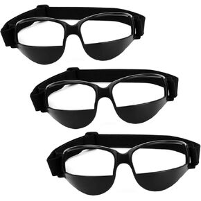 3 Packs Adjustable Sports Dribble Specs, Basketball Dribbling Glasses No Look Eye Goggles Basketball Training Aid