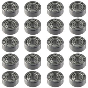 Carbon Steel Bearings 20PCS Silver Cost Effective Double Shield Deep Groove Ball Bearings Skateboard Ball Bearing Roller Blade Skates(623ZZ 3mm x 10mm x 4mm)