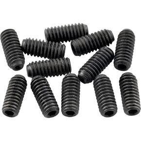 Musiclily Ultra UNF#4-48X1/4 Inch Stainless Steel Saddle Height Screws for USA Electric Guitar Bridge, Black (Set of 12)