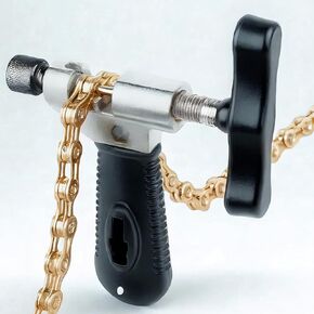 Universal Bicycle Chain, Bike Chain Breaker Tool with Chain Hook, Reusable Chain Rivet Extractor Pin Rivet Chain Cutter Splitter for Bike Chain Link Repair Suitable for Road and Mountain Bicycle