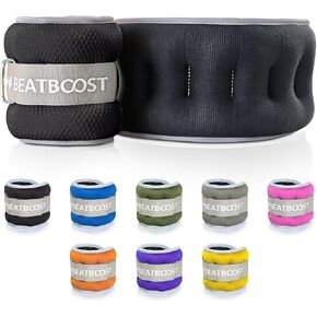 Ankle Wrist Weights for Women Men A Pair of 2 4 6 8 10 Lbs BeatBoost Arm Leg Weight Set with Adjustable Straps for Walking Pilates Exercise Workout Gym Aerobics
