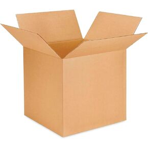 Universal 698241 11 in. x 15 in. x 6 in. Regular Slotted Container Fixed-Depth Corrugated Shipping Boxes - Large Cubed Brown Kraft (25/Bundle)