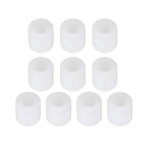 uxcell 10pcs Nylon Round Spacers 1/4" Bore x 1/2" OD x 1/2" Length White Nylon Screws Spacers Without Threaded, Plastic Spacer for 1/4 Screws