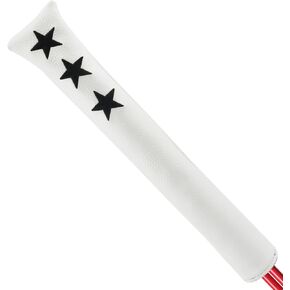Golf Club Alignment Stick Cover with Embroidery Star Pattern Holds at Least 2 Sticks PU Leather Protector Case
