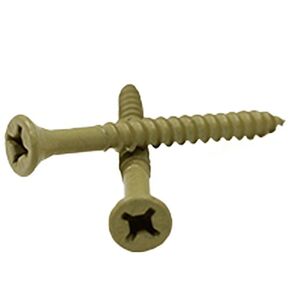 #8 x 1 5/8" Deck Screws, Tan, ACQ Compatible, Combo Drive - Square and Phillips (Quantity: 5 pounds / 700 pcs)