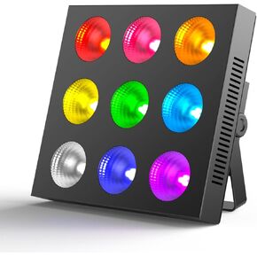 Stage Light Bar Wash Light,120W RGB Rectangular Dj Light Bar 4/6/9/36/38CH DMX Control Auto Play Sound Activated Strobe Lights for Parties Halloween Wedding Disco Dance Church Birthday Stage