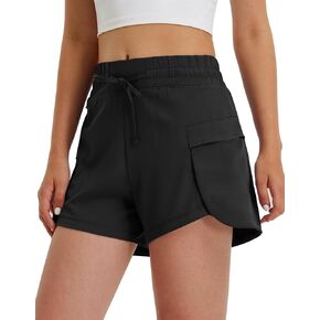 Libin Women's Athletic Running Shorts Mesh Liner Quick Dry Workout Shorts Lightweight Gym Sports Golf Tennis Hiking