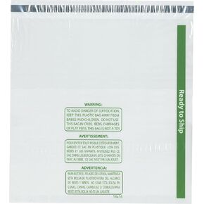 Plymor Ready to Ship 1.5 Mil Wicketed Poly Bags with Permanent Adhesive Strip and Suffocation Warning, 16" x 16" (Case of 500)