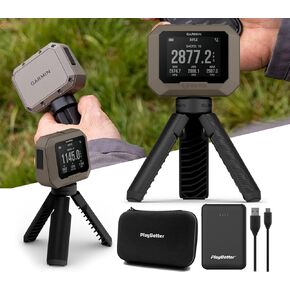 PlayBetter Garmin Xero C1 Pro Chronograph Bundle - Precise Projectile Speeds Readings from 100 fps to 5,000 fps - Simple & Compact Design, 6-Hour Battery Life - Includes Portable Charger & Hard Case