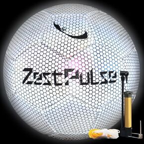 Holographic Reflective Soccer Ball Size 4 & 5 for Kids & Adults, High Visibility for Night Games, Training | Ideal Gift for Boys 8-12 (Light)