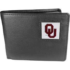 NCAA Siskiyou Sports Mens Oklahoma Sooners Leather Bi-fold Wallet One Size Black