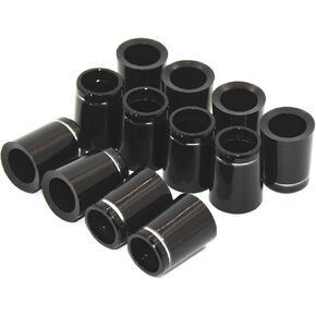 12pcs/Pack Tip .370 Premium Golf Ferrules Black with Single Silver Ring Golf Iron Shaft Ferrules 9.5X19X13.5mm