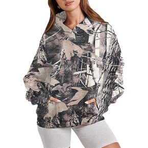 Livtany Women's Leopard Cheetah Print Hoodies Oversized Fit Fleece Pullover Top Fashion Long Sleeve Sweatshirt With Pocket