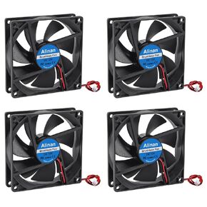 Alinan 4pcs 9225 12V Fan 92x92x25mm 2-pin Sleeve Bearing Brushless DC Cooling Fan 3D Printer Cooling Fan Computer Fan
