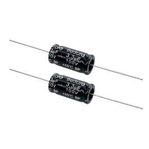 2Pcs 100v 3.3uf Electrolytic Non-Polarized Crossover Capacitor Frequency Divider