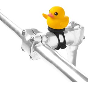 BONE Character Bike Domestique (Strap-On Type), Cute Ornament for Stem & Handlebar, Waterproof Silicone Decoration for Scooters, Bicycle Accessory for Cycling (Stem & Handlebar - Patti Duck)