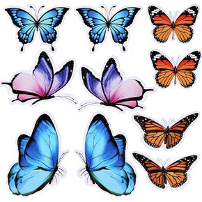 10pcs Butterfly Magnets Stickers, Double Sided Patio Flexible Magnets Decorative Window Magnetic for Refrigerator Window Screen Patio Sliding Doors Garage Protector