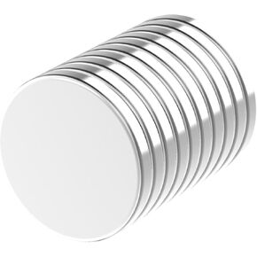 N52-1.00" D x 1/8" H - 10 Pack, Strong Neodymium Disc Magnets, Most Powerful Rare Earth Magnets, Round Fridge Magnets, Refrigerator Magnet for Whiteboard, Locker, DIY Building Scientific