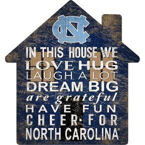 Fan Creations NCAA North Carolina Tar Heels Unisex University of North Carolina House Sign, Team Color, 12 inch