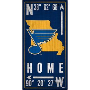 Fan Creations NHL St. Louis Blues Unisex St.Louis Blues Coordinate Sign, Team Color, 6 x 12