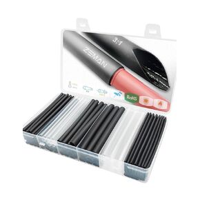 Heat Shrink tubing kit 92PCS 4.41" Length, 3:1 Ratio Dual Wall Adhesive Lined Waterproof Industrial Heat-shinkable Tube,Marine Grade Shrink Wrap Tube