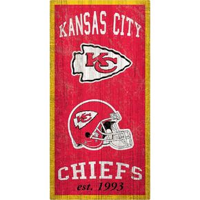 Fan Creations NFL Kansas City Chiefs Unisex Kansas City Chiefs Heritage Sign, Team Color, 6 x 12