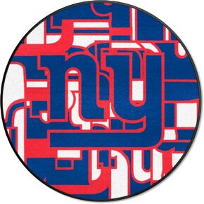 FANMATS 23336 New York Giants Roundel Rug - 27in. Diameter Xfit Design