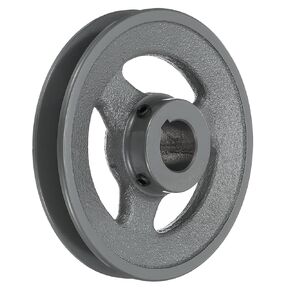 uxcell AK54-15/16 V-Belt Sheave 15/16"Bore 5.25"OD Single Groove Web Sheave Bored-to-Size Sheave, Cast Iron, Belt Section for 4L or A Belt
