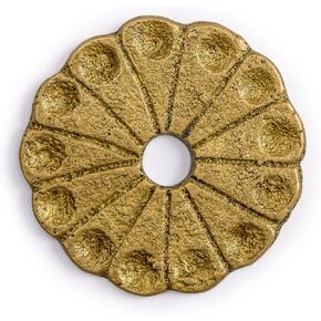 Hardware Philosophy Chrysanthemum Backplate Washer Brass Hardware 1.4 Inches- Set of 10 - Architectural, Interior Design, Doors, Furniture Cabinet Customization Hardware