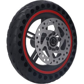 Electric Scooter Rear Wheel,High Strength Electric Scooter Replacement Cellular Tire with 120mm Disc Brake for PRO PRO2 M3