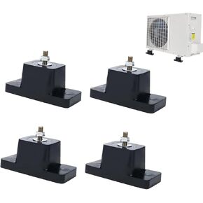 Anti-Vibration Shock Absorbing Rubber Mounting Bracket Shock-Proof Pads for Ductless Mini Split Air Conditioner Condensers, Pack of 4
