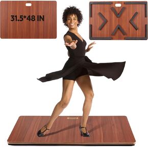 Tap Dance Floor-Portable Dance Floor For Any Surface-48*31.5 Professional Tap Board for Tap Dancing,Ideal for Dancers Home & Outdoor,Portable Stage Platform,Cushioned Base Dance Practice Floor
