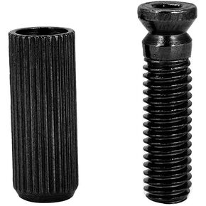 Adjustable Electric Guitar Bridge Studs Anchors for Floyd Rose, Adjustable Height Guitar System Anchors Set of 2 Bridge Studs Replacement Parts (Black)