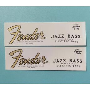 Suitable For Fender J Bass Logo Water Transfer Stickers for Electric Guitar & Bass - Trademark Tearable Film