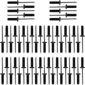 50 PCS 3/16" x 1" Tri-Fold Rivets Assortment, Aluminium alloy Tri-fold Exploding Pop Rivets for Kayak Marine Boat