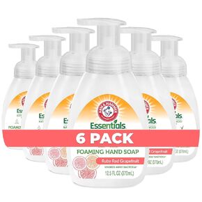 Arm & Hammer 6 Pack Foaming Hand Soap for Skin Cleaning - Ruby Red Grapefruit Scent - Hand Soap Pump with Aloe Vera & Different Ingredients 12.5 Fl Oz (370mL)
