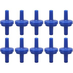 10 PCS Check Valve, Non Return Wear Resistant One Way Check Valve Plastic Inline Aquarium Air Pump Check Valve with Micro Diaphragm for Fuel, Gas, Liquid, Air, Chemical Industry(4mm Blue)