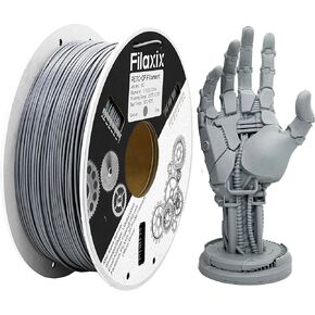 Glass Fiber PETG Filament 1.75mm, PETG GF 3D Printer Filament, Water and Weather Resistant,Compatible with Bambu LAB,Creality K1C,QIDI MAX3, FLASHFORGE, Prusa MK4 FDM 3D Printer, 1 KG,Grey