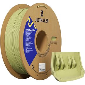 PETG Glass Fiber 3D Printer Filament, Updated Stronger Impact Resistance, Dimensional Accuracy +/-0.03mm, 1.75mm, 1kg, Gray Green