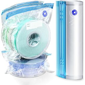 YOOPAI Filament Storage Bags 10 Pcs, 10 Filament Vacuum Storage Bags Plus 10 Desiccants and 2 Clips, Filament Bags Designed for Filament Storage