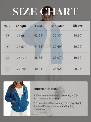 TAKEYAL Women Hoodies Sweatshirt Long Sleeve Zip Up Oversized Fall Jackets Casual Trendy Top soild in Kuwait