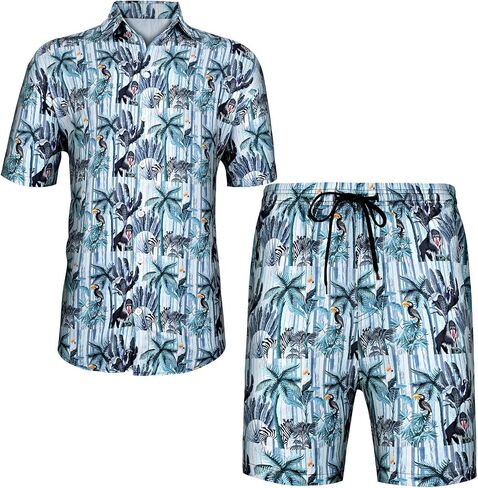 GINGTTO Men's Beach Outfits 2 Piece Sets Summer Vacation Essentials Loungewear in Saudi Arabia