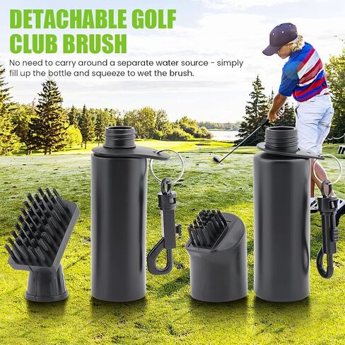 2PCS Golf Club Cleaner ، Splash Caddy ، فرشاة قابلة للسحب مع فرشاة الجولف مع رأس خبز النايلون - نطاق تنظيف واسع - أنبوب تخزين الماء المقاوم للتسرب - زجاجة ضغط لسهولة التنظيف in Kuwait
