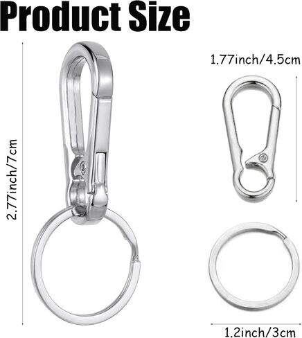 KAGNAL 2Pcs Metal Keychains Keyring Key Chain Ring Clip Holder Organizer for Home Car Keys Key Finder Women Men in Kuwait