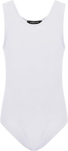Loxdonz Girls Ballet Sleeveless Leotard Tank top – Soft, Stretchy, Breathable Leotard for Dance, Gymnastics Bodysuit in Saudi Arabia