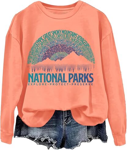 National Parks Sweatshirt Crewneck, National Parks Sweatshirt, National Parks Long Sleeve Shirt, Unisex Sweatshirt in Saudi Arabia