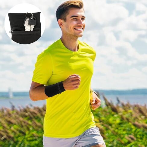 cobee 4 Pcs Wrist Wallet with Zipper, Pocket Wrist Wallet Zipper Wrist Pouch, Sweatband Wristband Wallet for Keys Cards Cash for Gym Sports Running Walking (Color B) in Saudi Arabia